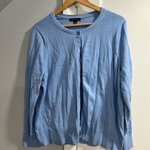 Lands' End Sky Blue Knit Cardigan